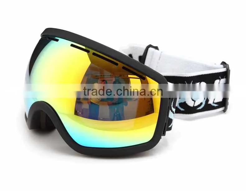 TPU flexible frame custom logo ski goggles with FDA & CE certificate
