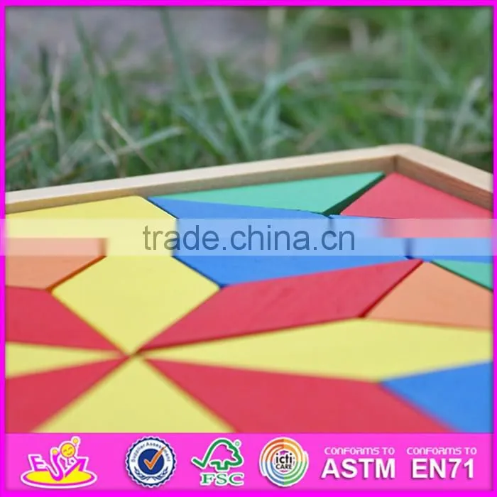 2016 new design educational bloccks toy wooden kids puzzles W14A182
