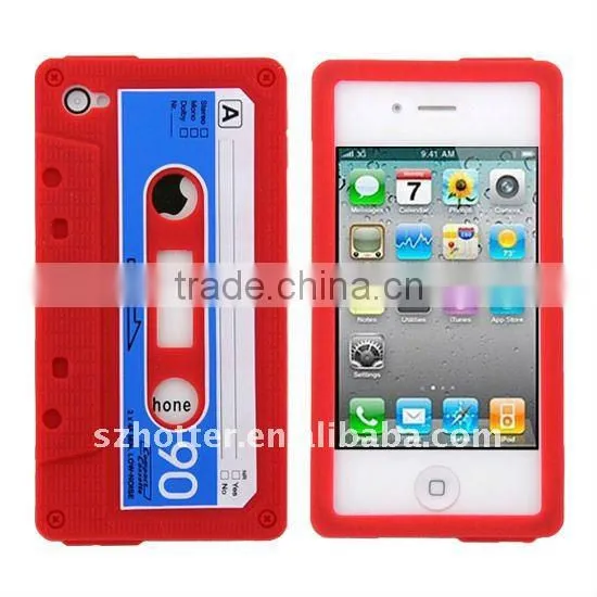 Classic Cassette Tape Silicone Cover Skin Case for Iphone