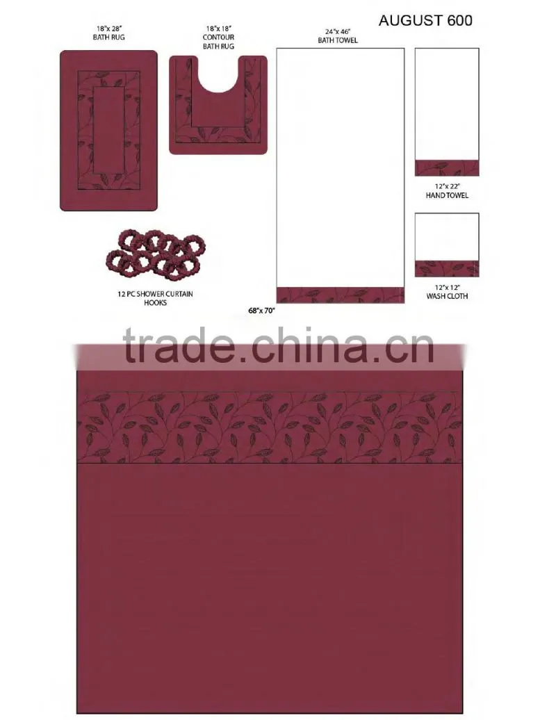 18PCS FLOCKING Bathroom Set
