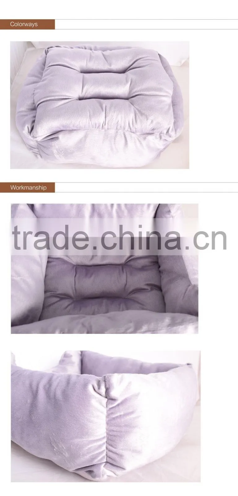 2016 New Desinged Dog's Nest with Suede Fabric;Lilac Colour