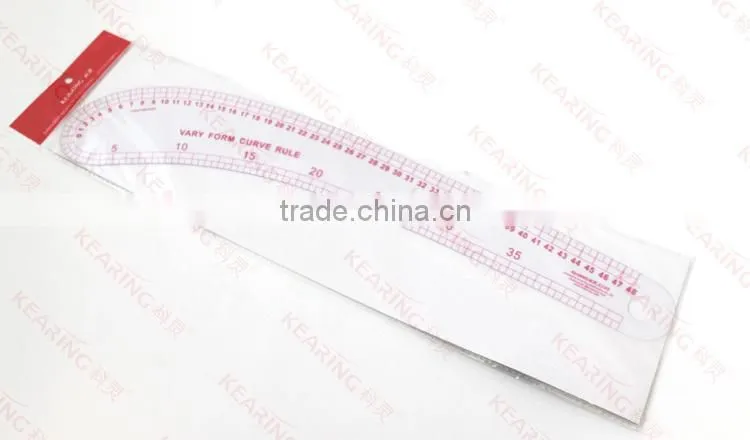 Kearing OEM Hip Line Sewing Ruler 48cm French Curves for Fashion Design Plastic Rulers# 6248