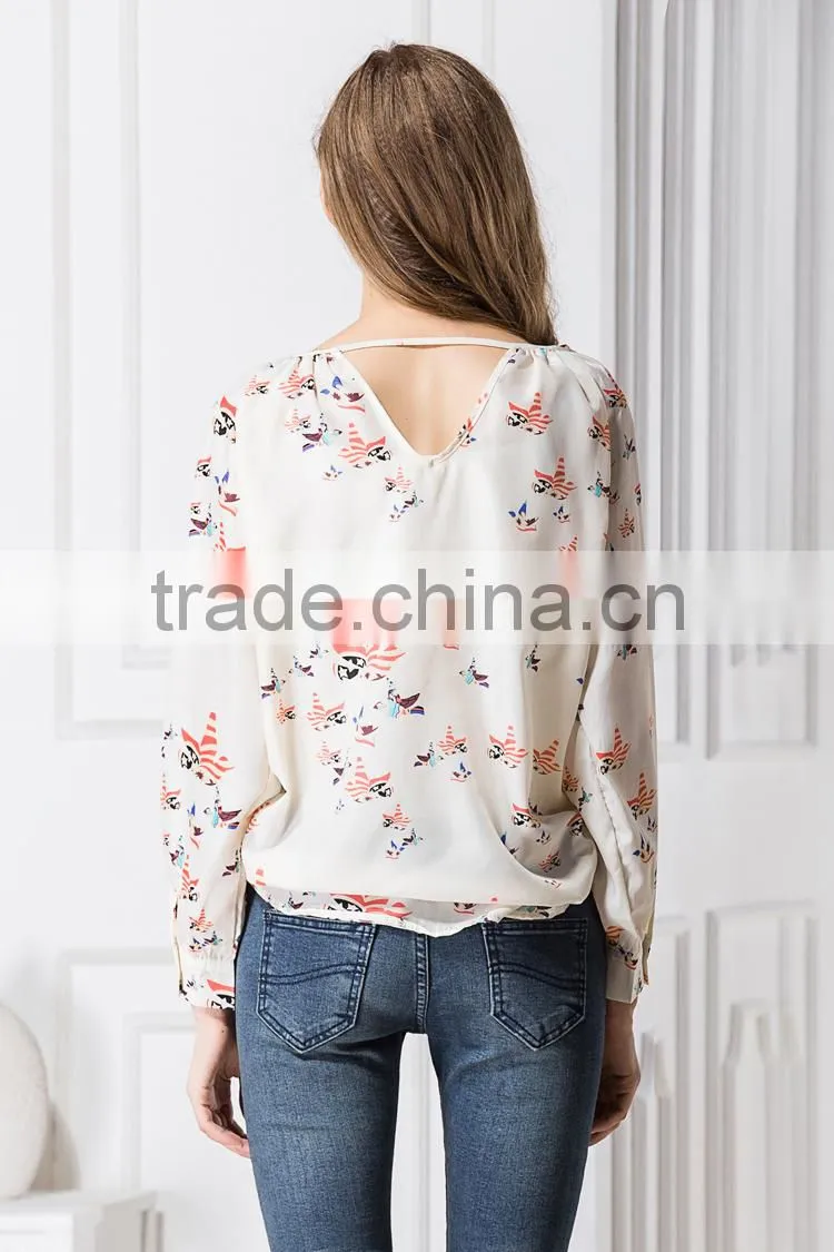 Latest Hot sell long sleeve lace shirt,chiffon shirt,long sleeve shirt