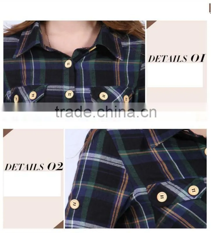 Womens easy Black purple check long sleeve dress with two chest pockets and button up
