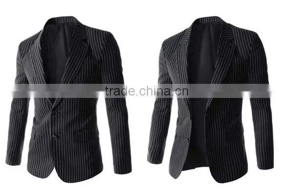 1 pc hot sale good quality 4 size for choice slim fit striped long sleeve V neck slim fit men blazer