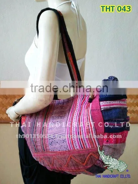 Thai Embroidered HMONG Hill Tribe Tote Hand Bag
