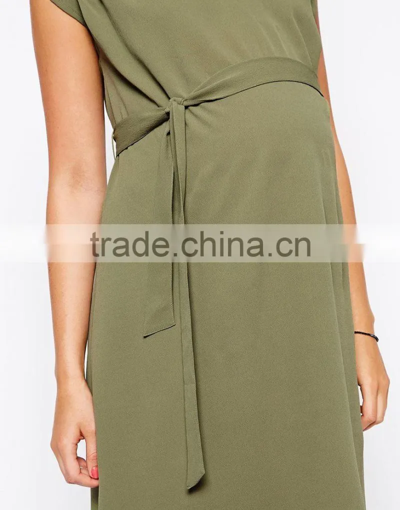 Maternity Swing Dress With Dipped Hem Maxi Dress China supplier
