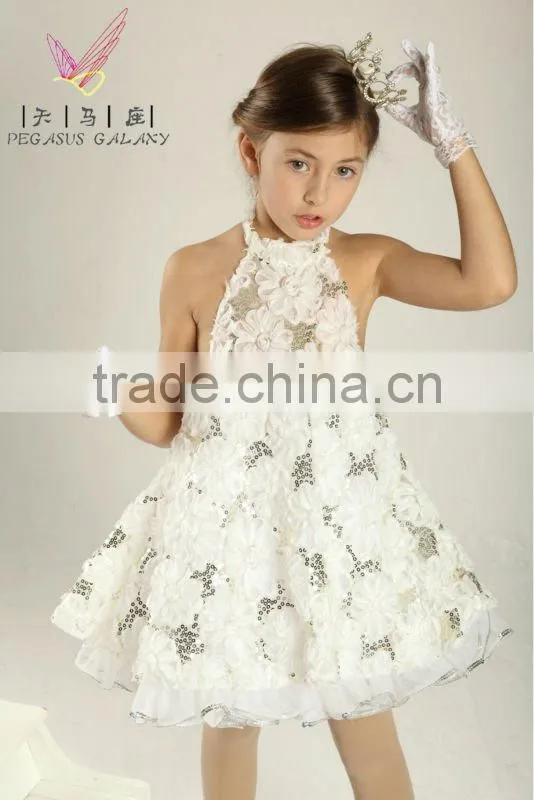 2013 New Style! white ballroom dance dress for kids&adults