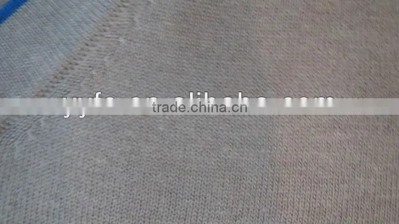 Brown V neck fashion design 100% cotton pullover knitted sweater
