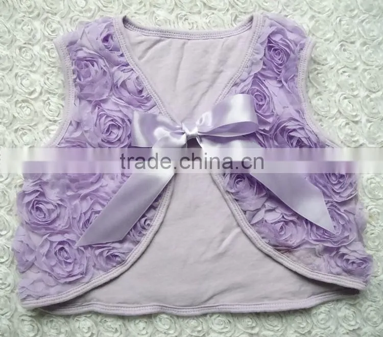 Colored Flower Ribbon Straps Spring Baby Girls Waistcoat