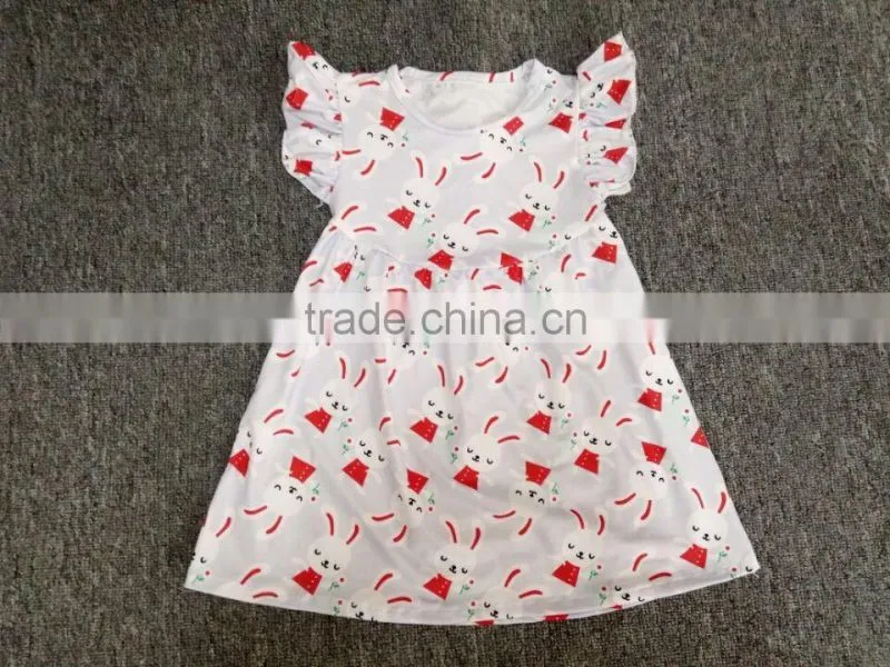 2017 kids clothing spring and summer cute dresses for baby girl dresses easter bunny toddler dresses