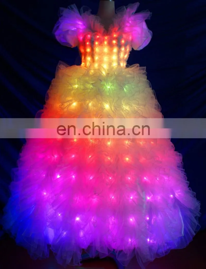 high grade LED wedding veil for party/show,lighting up cloth