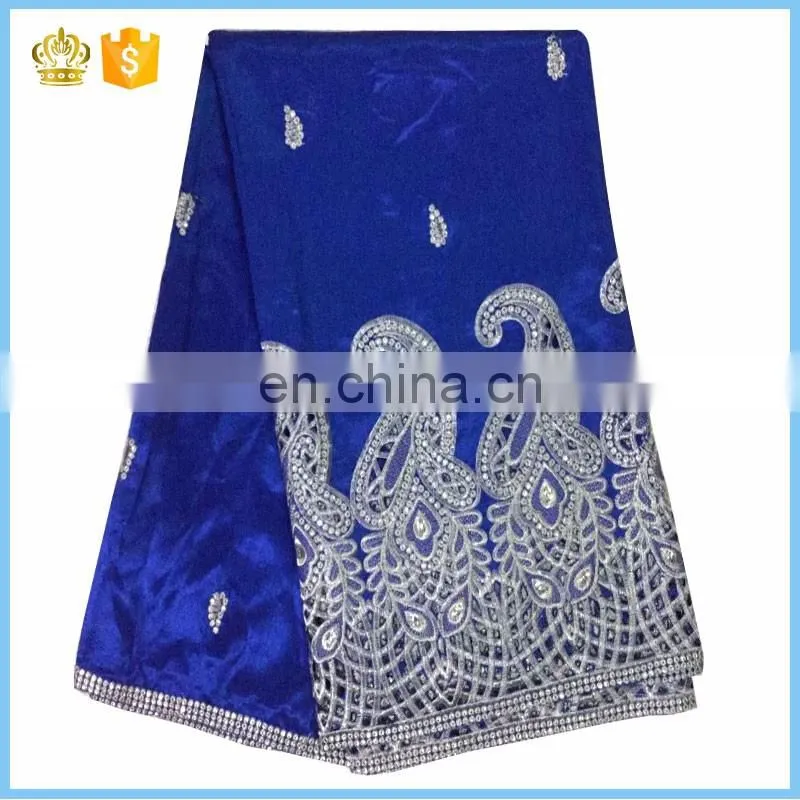 Guangzhou China most popular George Lace Fabric Embroidery Lace with sequins H16012434