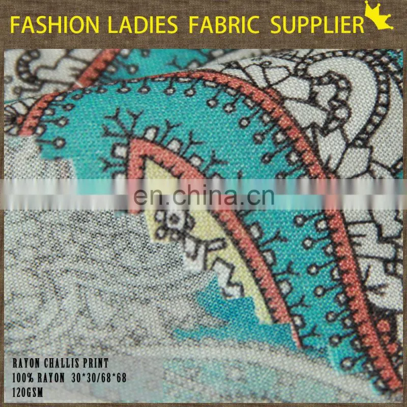 charming rayon challis print dress rayon fabric