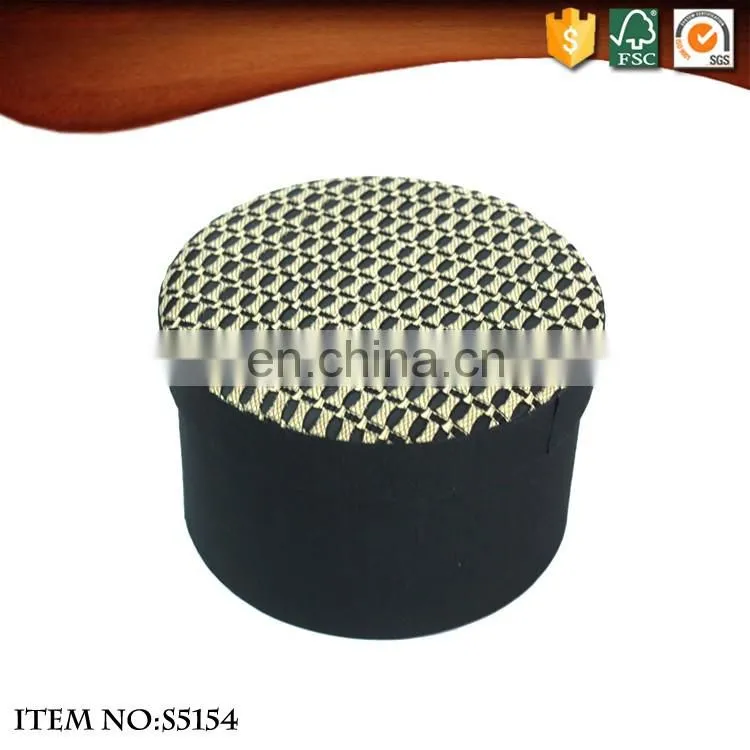 Multifunctional round handmade household sundries toy round hat storage box set with lid