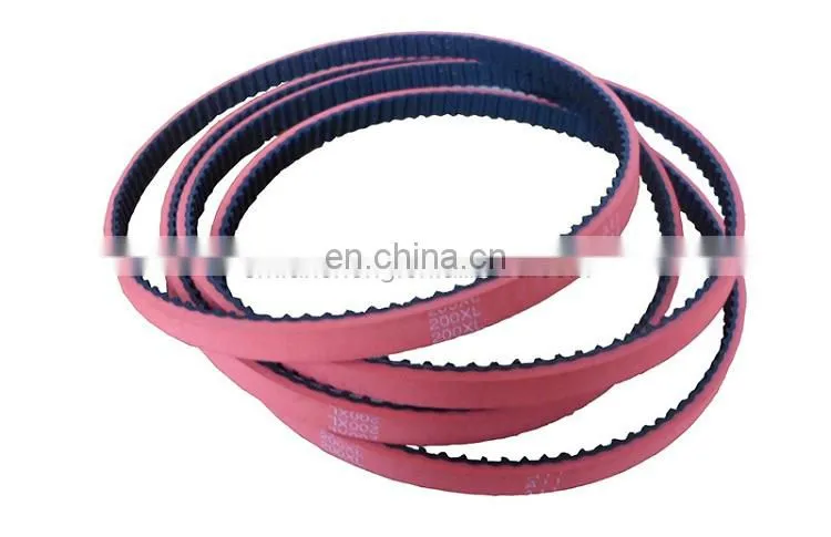 Red rubber coating timing belt for packing machine