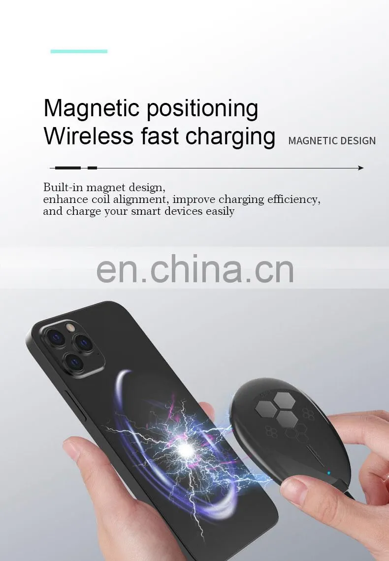 Ready Stock Magnetic Wireless Charger Manufacture Mobile Phone Wireless Charging Magnetic for Iphone 12 Pro Max X 11