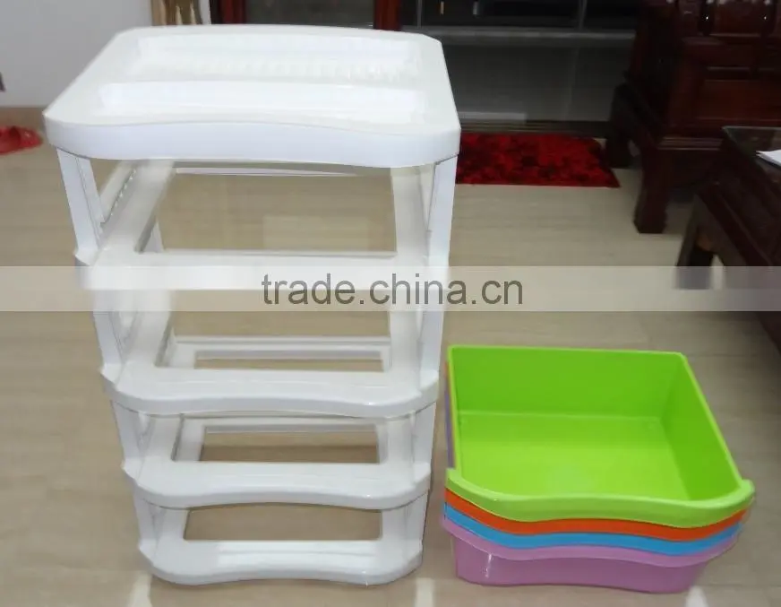 3 tier removable plastic storage drawer, plastic storage cabinet