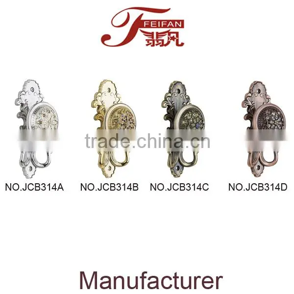 JCB314 ABCD metal curtain tiebacks double hook