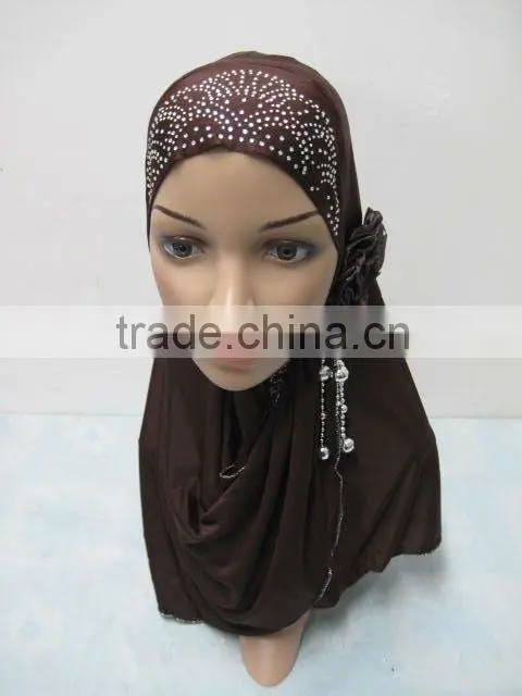A529 New Arrival Islamic Scarves Women Muslim One Piece Hijab Flower hijab