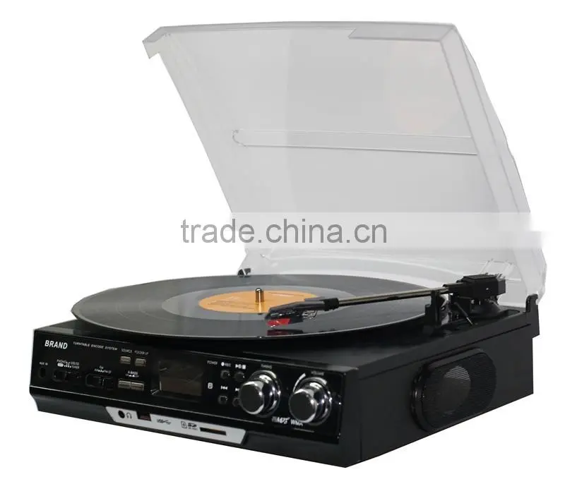 hot sale USB bluetooth Vinyl Suitcase Style Turntable record player