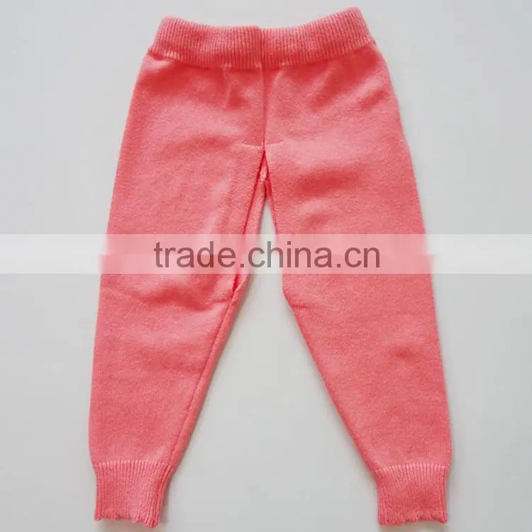 Comfortable eco-friendly 100% Cotton Knitted girl boy sweat Pants