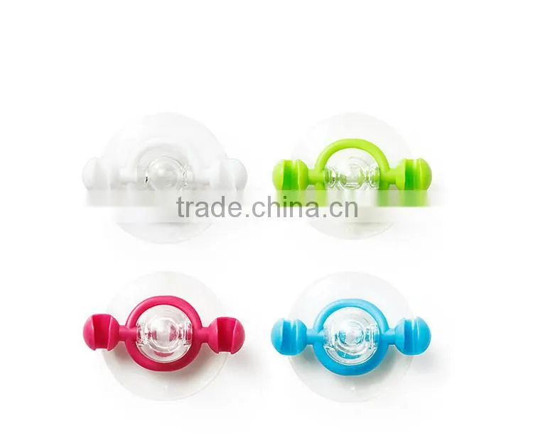 Round Silicone Suction Plastic Toothbrush Holder Hot Selling