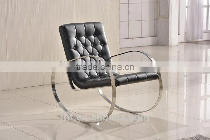 Barcelona chair replica orange leather
