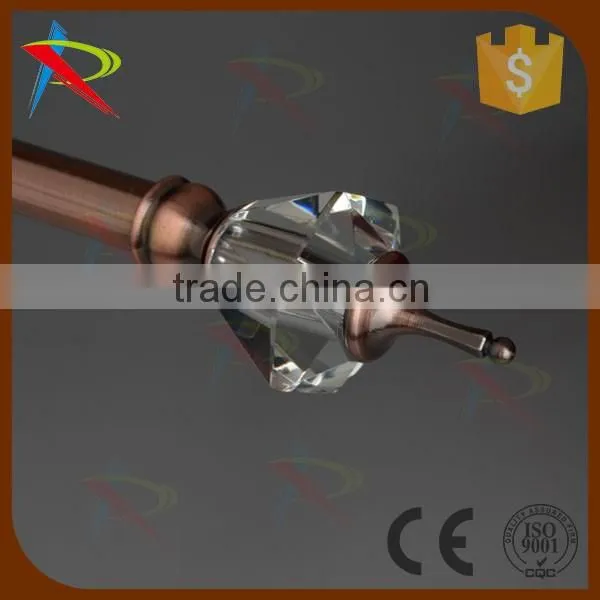 Export and wholesale good quality crystal curtain finials/curtain rod finials
