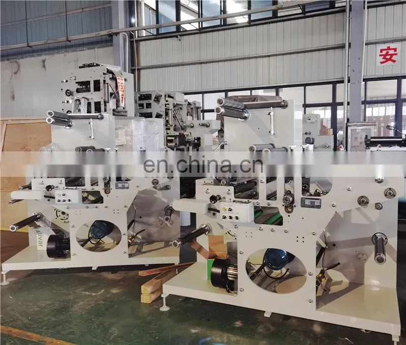 USK320A Automatic Self Adhesive Blank Label Sticker Rotary Die Cutting Slitting Rewinding Machine with Turret