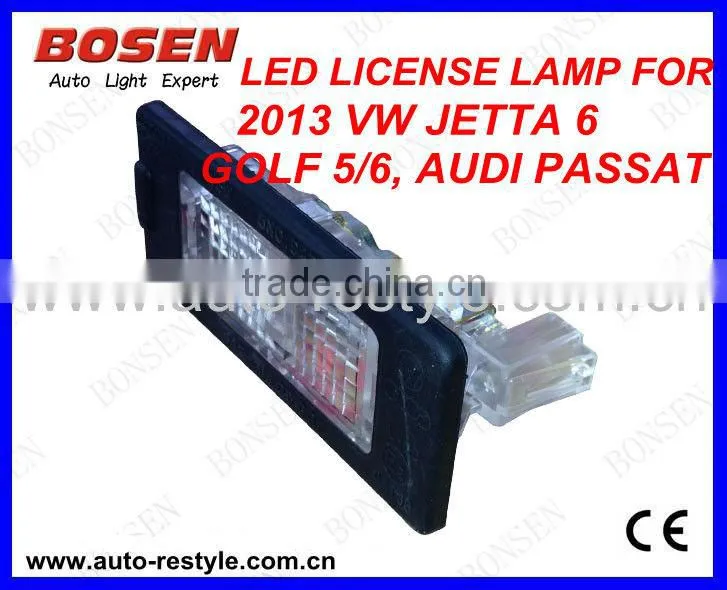 2012 up 2013 VW PASSAT JETTA 6 LED license plate lamp Jetta 6 VW SAGITAR, jetta, A4 B8,Passat