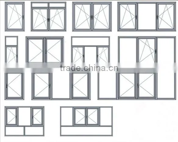 Aluminum Wood Grain Powder Coating Awning Window with Thermal Break