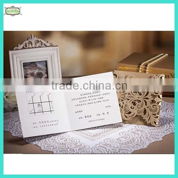 2014 high quality handmade bengali wedding invitation card