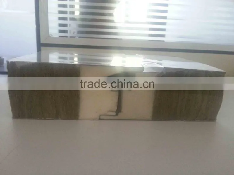 z lock/t&g/pu edged rock wool sandwich panel