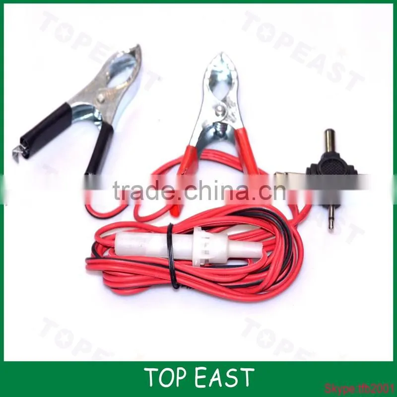 Alligator battery clamp clips with DC plug/aluminium brass battery clip