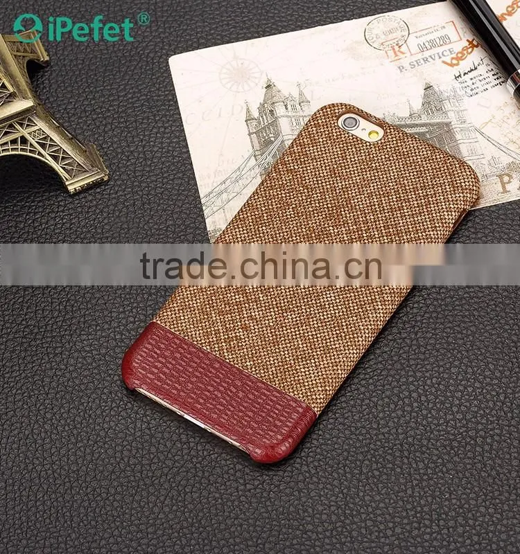 Leather back cover case mobile phone leather case for iPhone 6 case