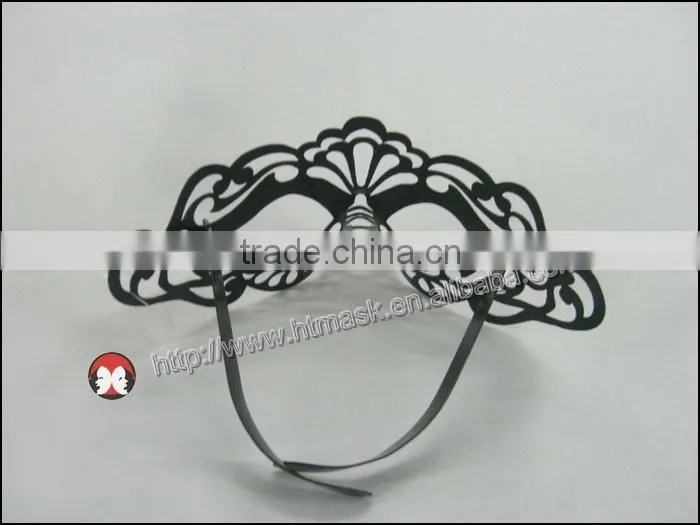 Handmade PVC black glasses hollow half face party eye mask used carnival games for sale