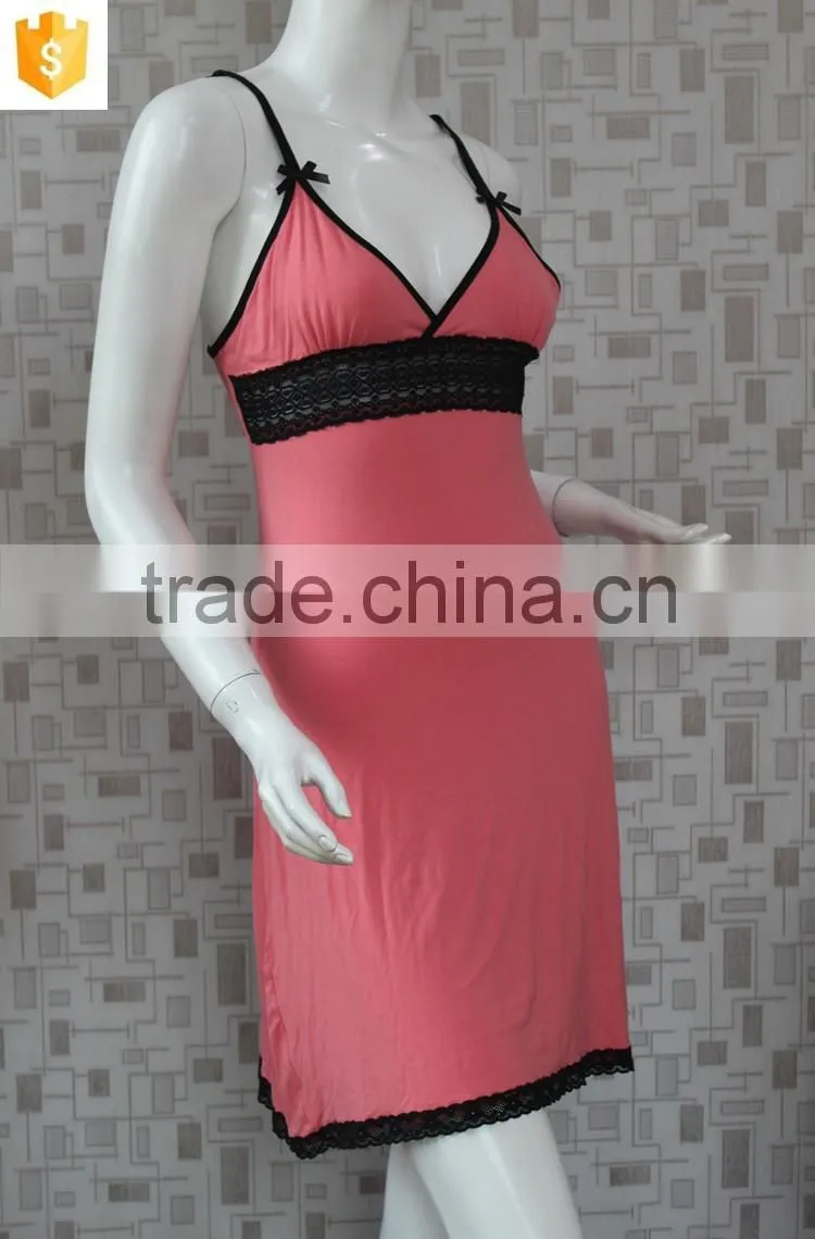 Red cotton sexy lace lady lingerie