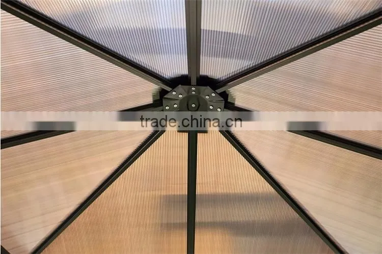 Luxury Villas Square Large Mosquito Net With Modern Outdoor Aluminum Gazebo