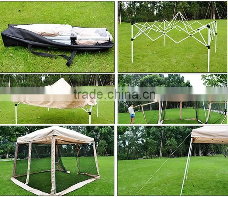 Summer Outdoor Folding Breathable Waterproof Metal Frame Pop Up Outdoor Canopy