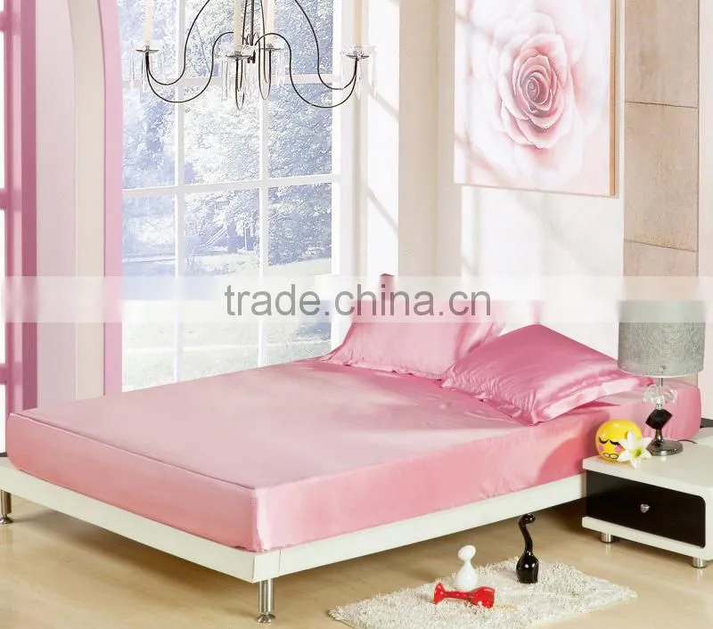 cheap wholesale soft silk bed covers, fitted sheet, silk mattress protector