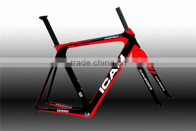 New Full Carbon Aero Road Bike Frame Adjustable Seatpost UD Matt BB86(DI2)