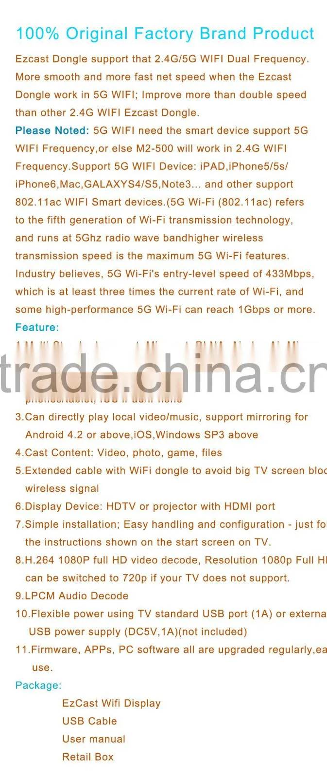 Newest miracast dongle better than old ezcast and Chromecast Support Android iOS Miracast DLNA Airplay Live Streaming