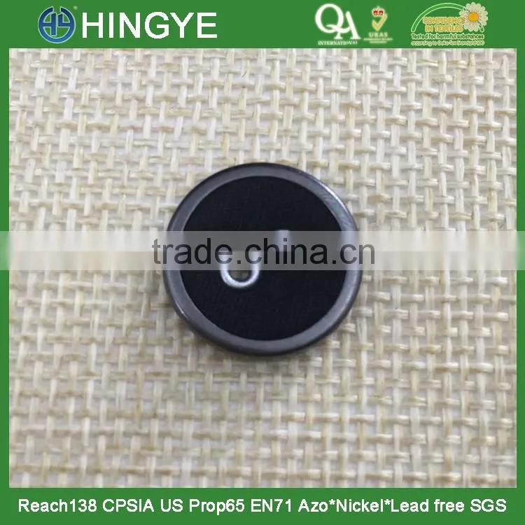 New arrival 24L black round fabric covered buttons for garments