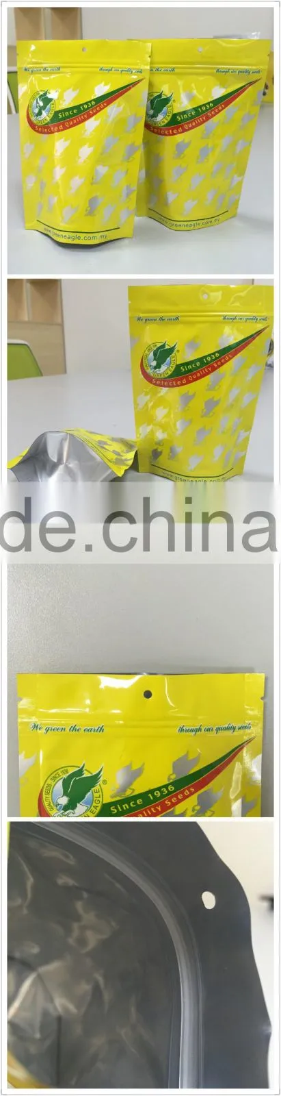 Gloss Printing Odor Proof Foil Doy Pack Bag for Dry Food