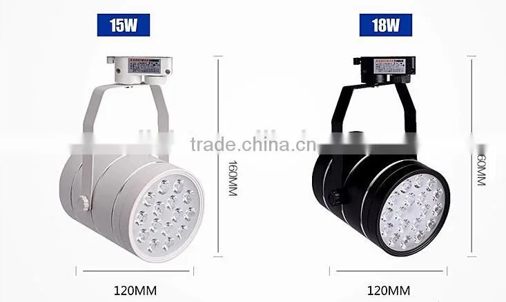 High quality 2 phase/3 phase bridgelux led track lamp 5w-18W