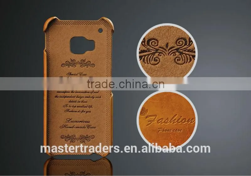 Original Fashion Wax Grain PU Leather Back Cover Case With Card Slot For HTC One M9 MT-3556