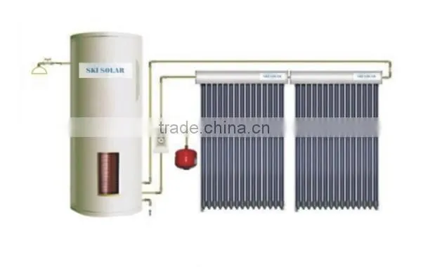 solar pool heating: Split Pressurized solar water heater with single Heat Exchanger, SKI-SB