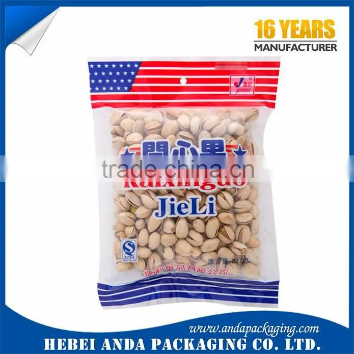Cashew Nut Stand up Pouch with Zipper/Laminated Aluminum Foil Bag/Pistachio Plastic Packaging Bag
