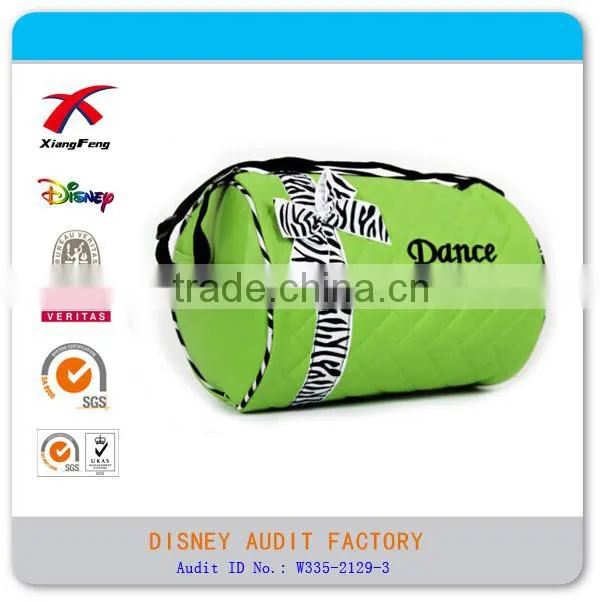 Nylon Dance Shoulder Bag with Pink Polka Dot Bow